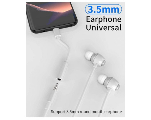 Переходник для Type-C на AUX аудио 3.5mm кабель адаптер на USB-C для наушников AUX переходник 3.5 PAVLYSH (PA-30)
