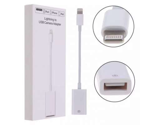Перехідник для iPhone на адаптер USB для iPad кабель для підключення камери Apple Lightning USB Camera PAVLYSH (PA-35)