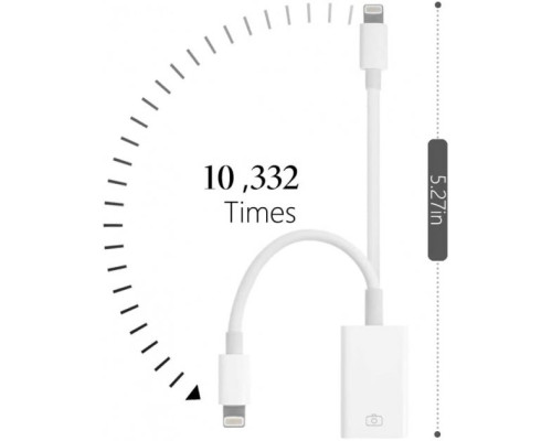 Перехідник для iPhone на адаптер USB для iPad кабель для підключення камери Apple Lightning USB Camera PAVLYSH (PA-35)