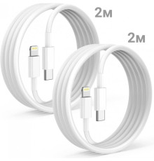 Кабель заряджання USB C Lightning для iPhone Apple 2м два кабелі Type-C PD лайтнінг Pavlysh KC25