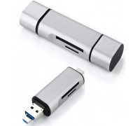 Переходник Card Reader SD/MicroSD флешка на USB Type-C и USB 2.0 адаптер USB на Micro USB для картридер PAVLYSH (PA-46)