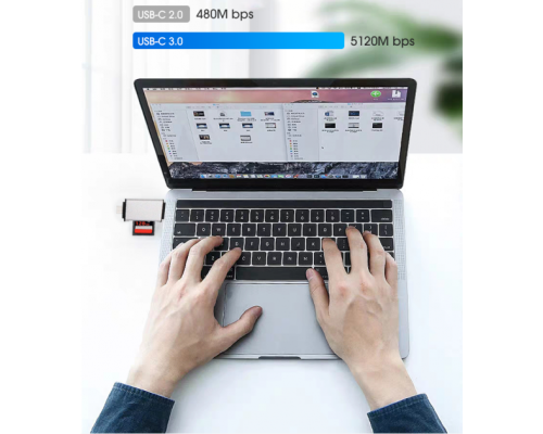 Перехідник Card Reader SD/MicroSD флешка на USB Type-C та USB 2.0 адаптер USB на Micro USB для картридер PAVLYSH (PA-46)