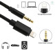 Адаптер Lightning - 3.5mm перехідник для iPhone на AUX jack 3.5mm та Aux кабель для iPad Apple на AUX PAVLYSH (PA-47)