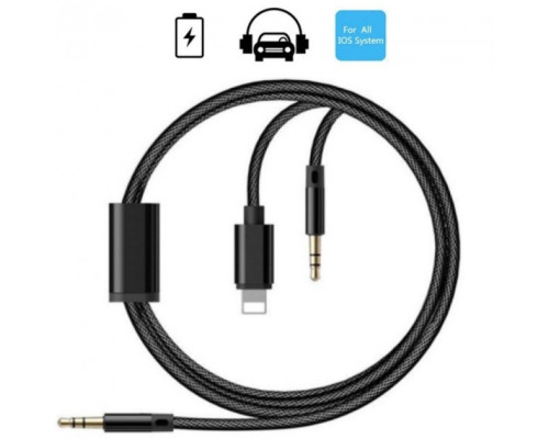 Адаптер Lightning - 3.5mm перехідник для iPhone на AUX jack 3.5mm та Aux кабель для iPad Apple на AUX PAVLYSH (PA-47)