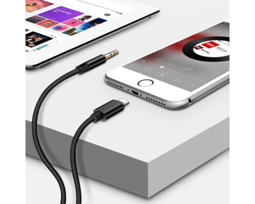 Адаптер Lightning - 3.5mm перехідник для iPhone на AUX jack 3.5mm та Aux кабель для iPad Apple на AUX PAVLYSH (PA-47)