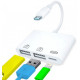 Перехідник для iPhone на 2 USB адаптер для iPad на флешку кабель для підключення камери з роз'ємом зарядки