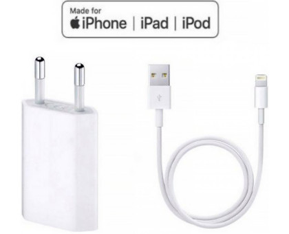 Комплект зарядки для iPhone Apple Сетевое зарядное устройство 5W USB Power Adapter Кабель USB to Lightning