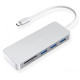 USB хаб для MacBook на 3 USB 3.0 Card Reader адаптер Usb hub USB-C to USB Card Reader на комп'ютер MacBook hub PAVLYSH (PH-16)