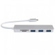 USB хаб для MacBook на 3 USB 3.0 Card Reader адаптер Usb hub USB-C to USB Card Reader на комп'ютер MacBook hub PAVLYSH (PH-16)