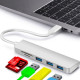 USB хаб для MacBook на 3 USB 3.0 Card Reader адаптер Usb hub USB-C to USB Card Reader на комп'ютер MacBook hub PAVLYSH (PH-16)