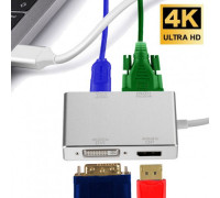 USB хаб на VGA DVI HDMI перехідник DisplayPort для Type-C адаптер USB hub USB-C на телевізор флешку проектор MacBook hub PAVLYSH (PH-06)