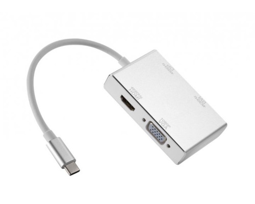 USB хаб на VGA DVI HDMI перехідник DisplayPort для Type-C адаптер USB hub USB-C на телевізор флешку проектор MacBook hub PAVLYSH (PH-06)