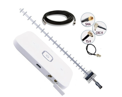 Комплект 4G WiFi роутер Huawei R216 + 4G антенна 21 дБ + кабель 20м + переходник