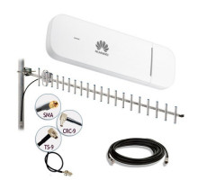 Комплект 4G USB модем Huawei E3372 + 4G антенна 17 дБ + кабель RG-58U + переходник