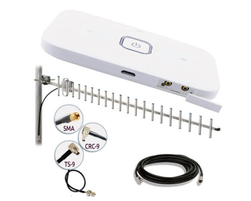 Комплект 4G WiFi роутер Huawei R216 + 4G антенна 17 дБ + кабель RG-58U + переходник